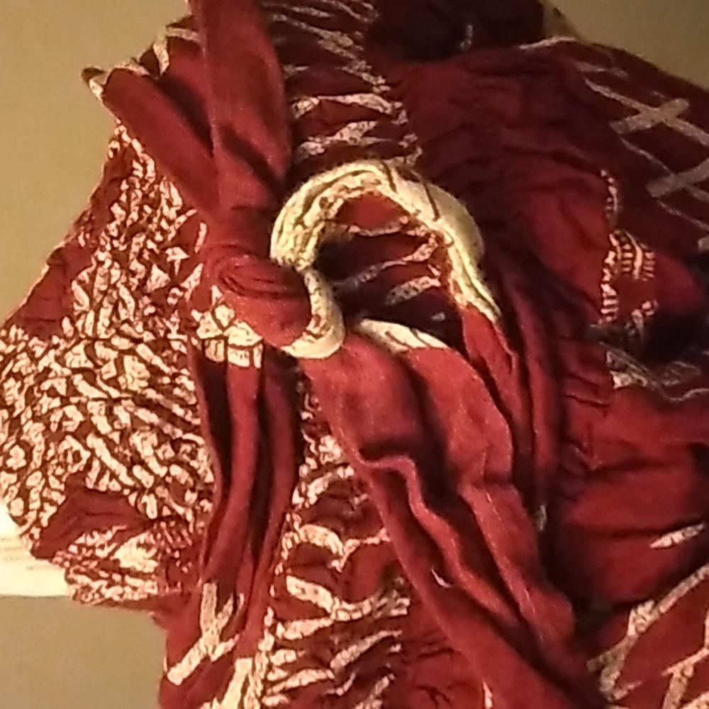 Handmade Bangkok Pants OS Red and White Elephant Bohemian Style Skirt - Picture 2 of 4